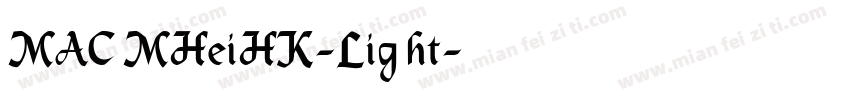 MAC MHeiHK-Light字体转换